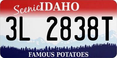 ID license plate 3L2838T