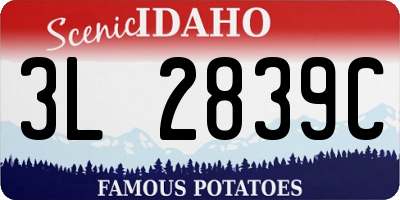 ID license plate 3L2839C