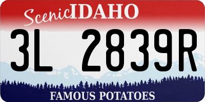 ID license plate 3L2839R