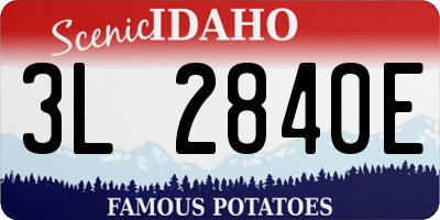 ID license plate 3L2840E