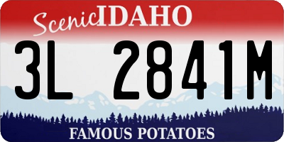 ID license plate 3L2841M