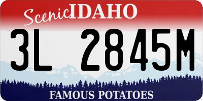 ID license plate 3L2845M