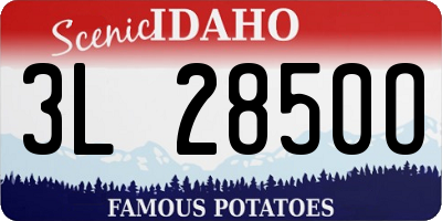 ID license plate 3L2850O