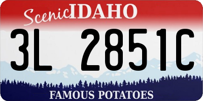 ID license plate 3L2851C
