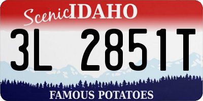 ID license plate 3L2851T