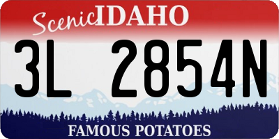 ID license plate 3L2854N