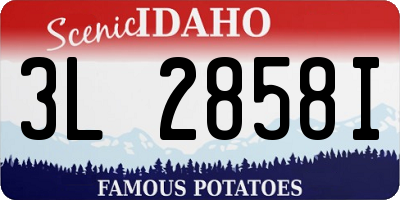 ID license plate 3L2858I