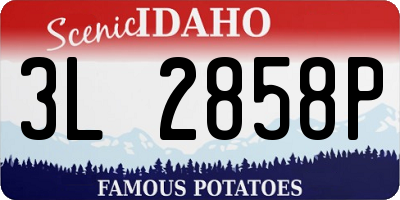 ID license plate 3L2858P
