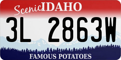 ID license plate 3L2863W