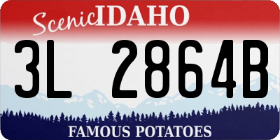 ID license plate 3L2864B