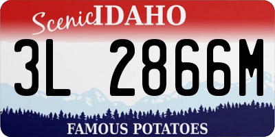 ID license plate 3L2866M