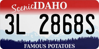 ID license plate 3L2868S