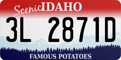 ID license plate 3L2871D
