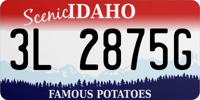 ID license plate 3L2875G