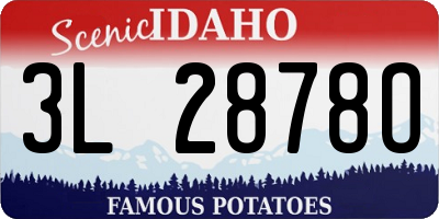 ID license plate 3L2878O