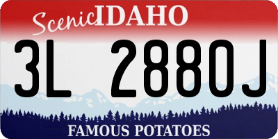 ID license plate 3L2880J