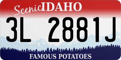 ID license plate 3L2881J