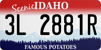 ID license plate 3L2881R