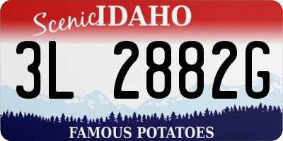 ID license plate 3L2882G