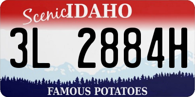 ID license plate 3L2884H