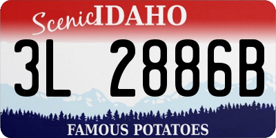 ID license plate 3L2886B