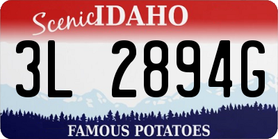 ID license plate 3L2894G