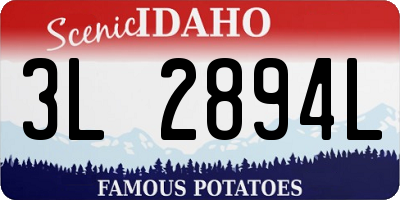 ID license plate 3L2894L