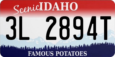 ID license plate 3L2894T