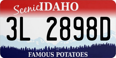 ID license plate 3L2898D