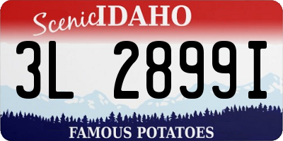ID license plate 3L2899I