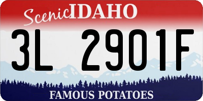 ID license plate 3L2901F
