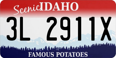 ID license plate 3L2911X