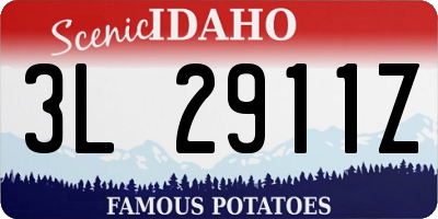 ID license plate 3L2911Z