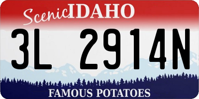 ID license plate 3L2914N