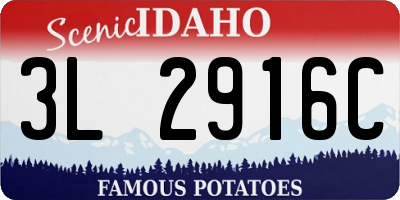 ID license plate 3L2916C
