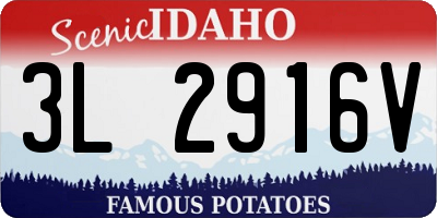 ID license plate 3L2916V