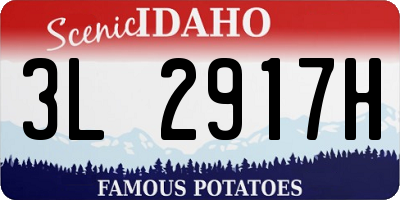 ID license plate 3L2917H