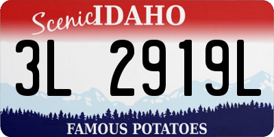 ID license plate 3L2919L