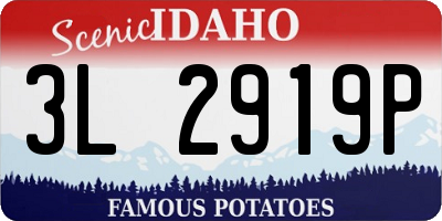 ID license plate 3L2919P