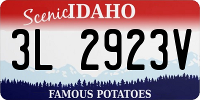 ID license plate 3L2923V