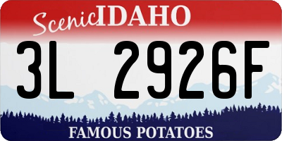 ID license plate 3L2926F