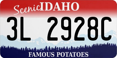 ID license plate 3L2928C