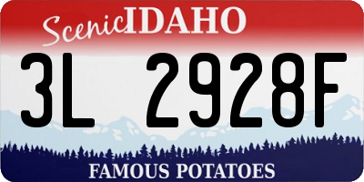 ID license plate 3L2928F