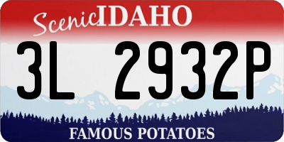 ID license plate 3L2932P