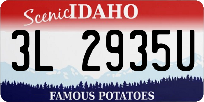 ID license plate 3L2935U
