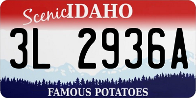 ID license plate 3L2936A