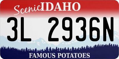 ID license plate 3L2936N