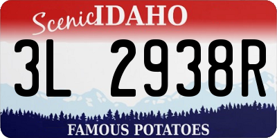 ID license plate 3L2938R