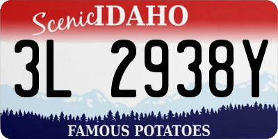 ID license plate 3L2938Y