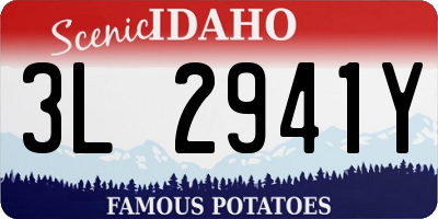 ID license plate 3L2941Y